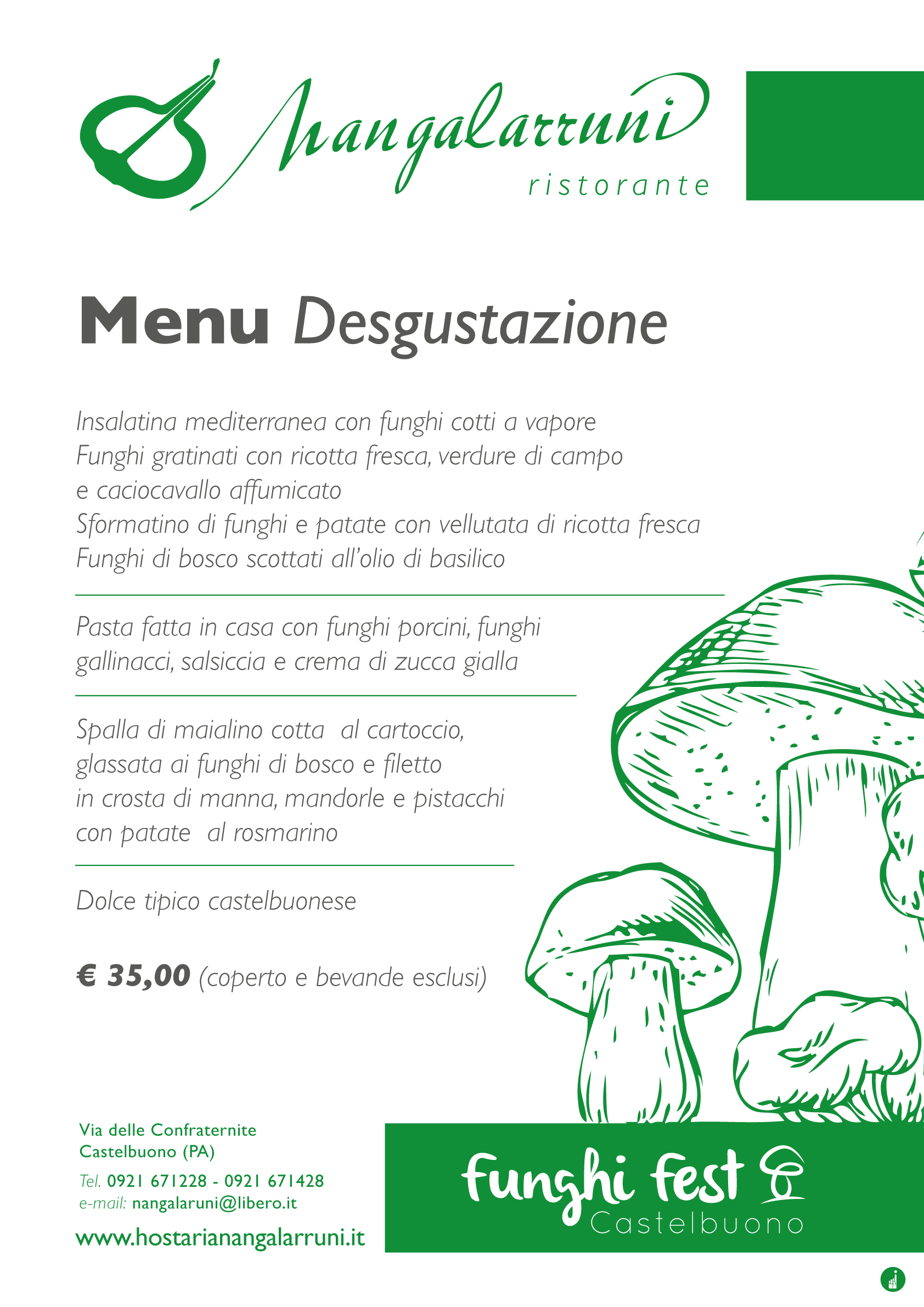 Menu Funghi Fest 2024